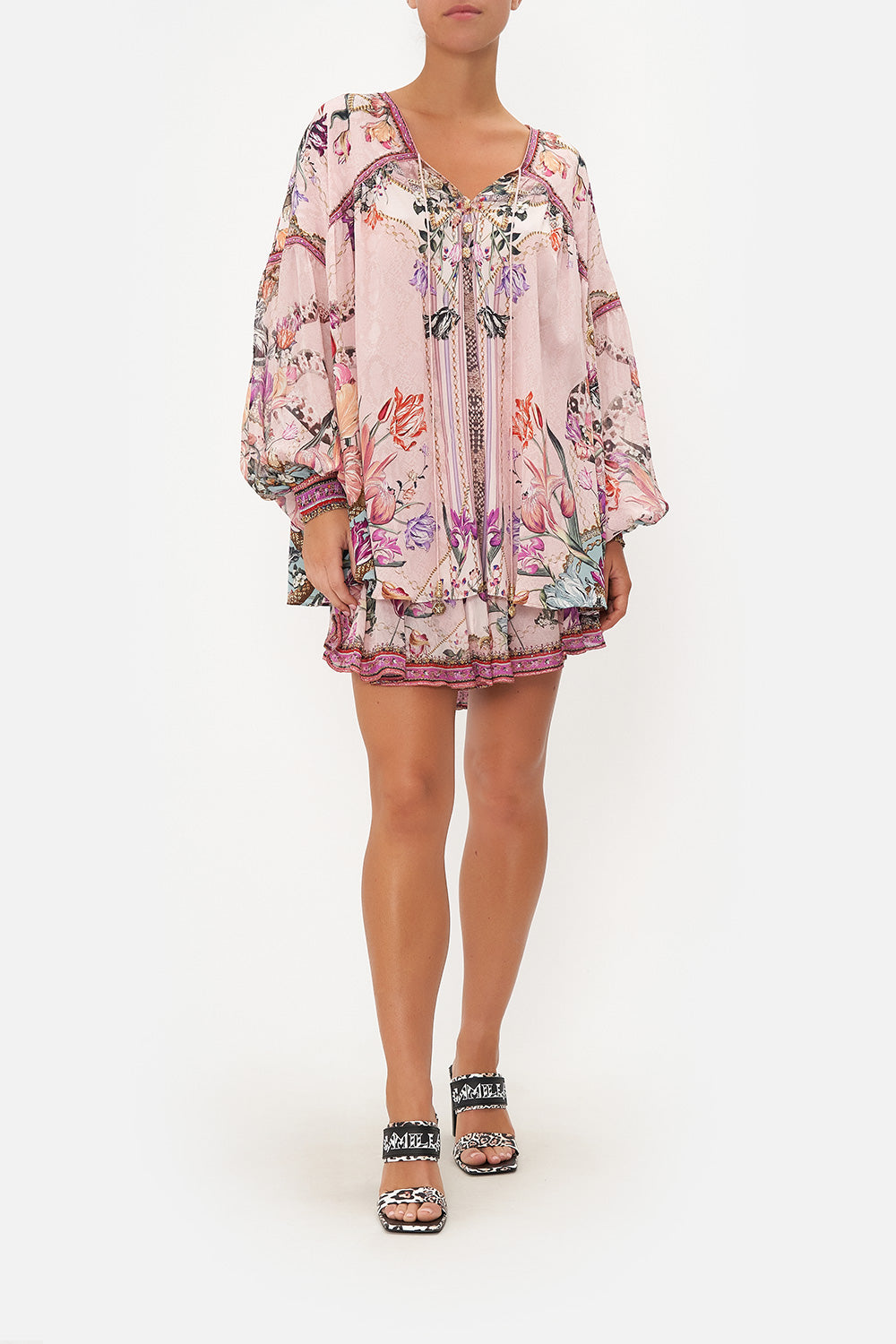 BLOUSON BLOUSE WITH NECK TIE MAD AS A SNAKE