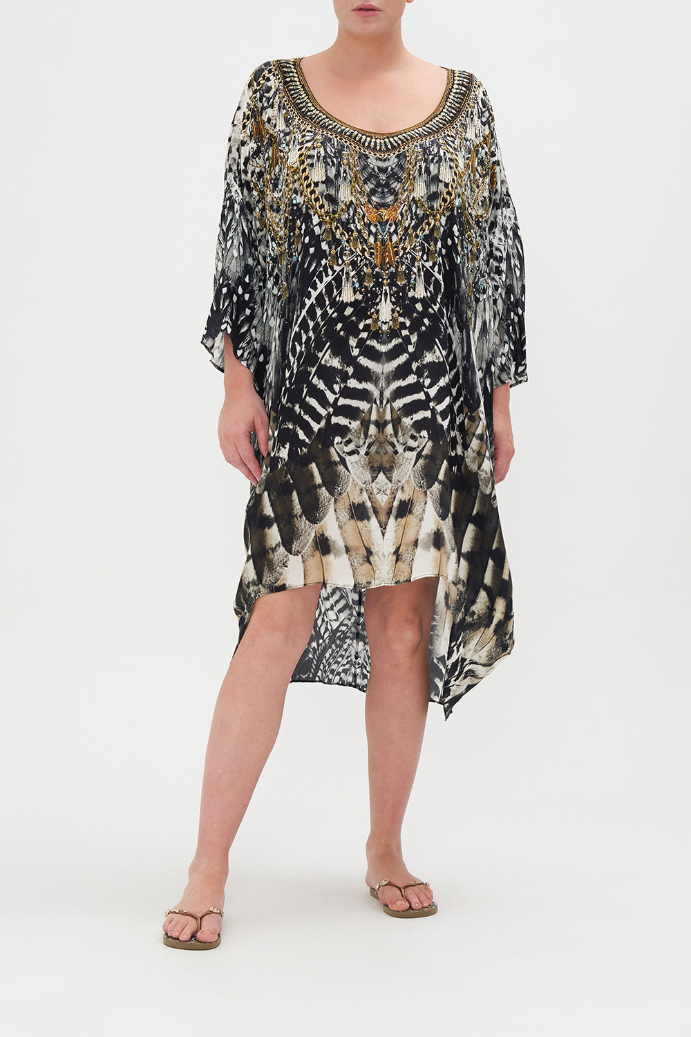 SCOOP BACK HEM DRESS NIGHT OWL