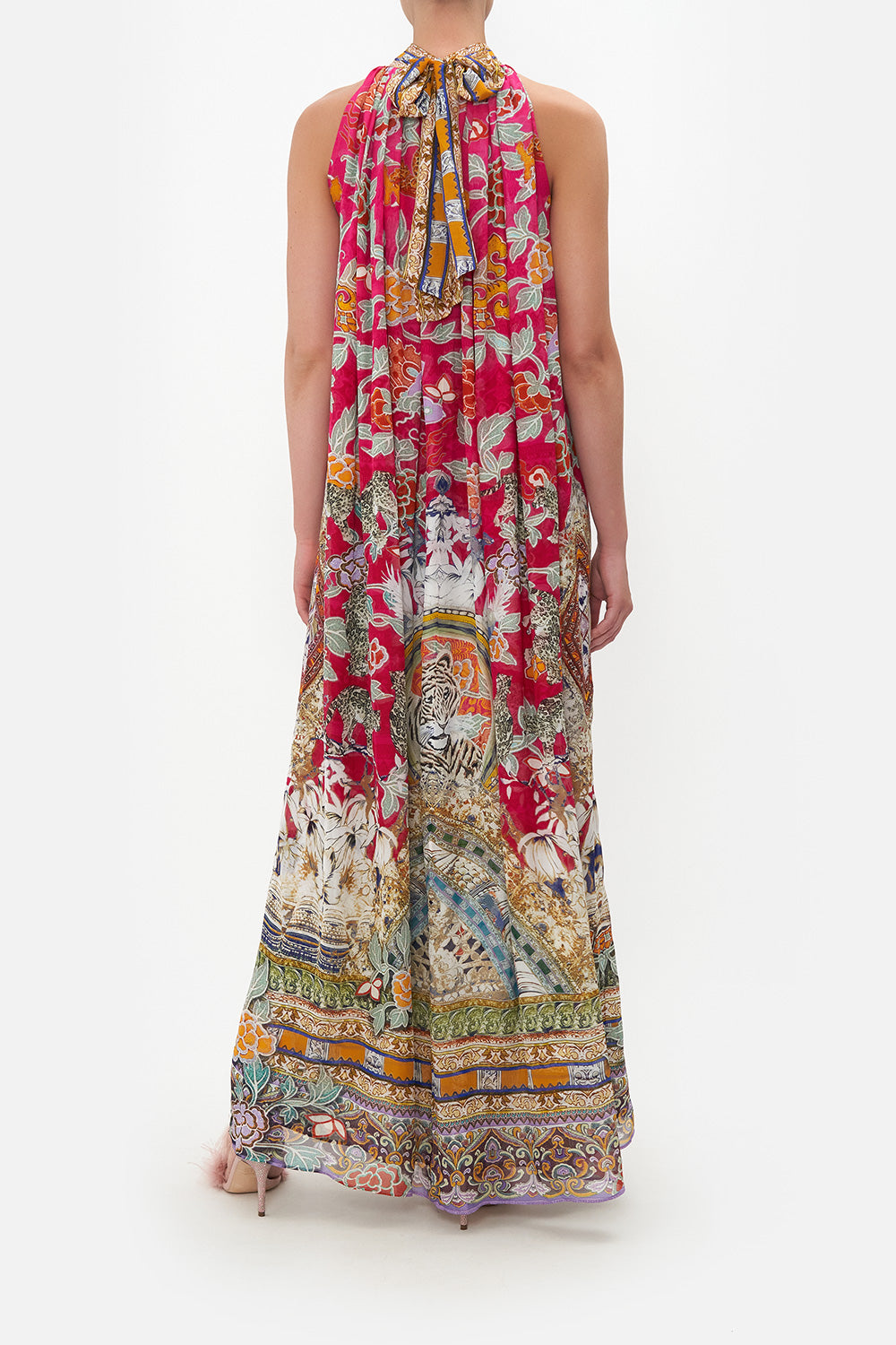 TIE NECK LONG DRESS TASTE OF TWILIGHT