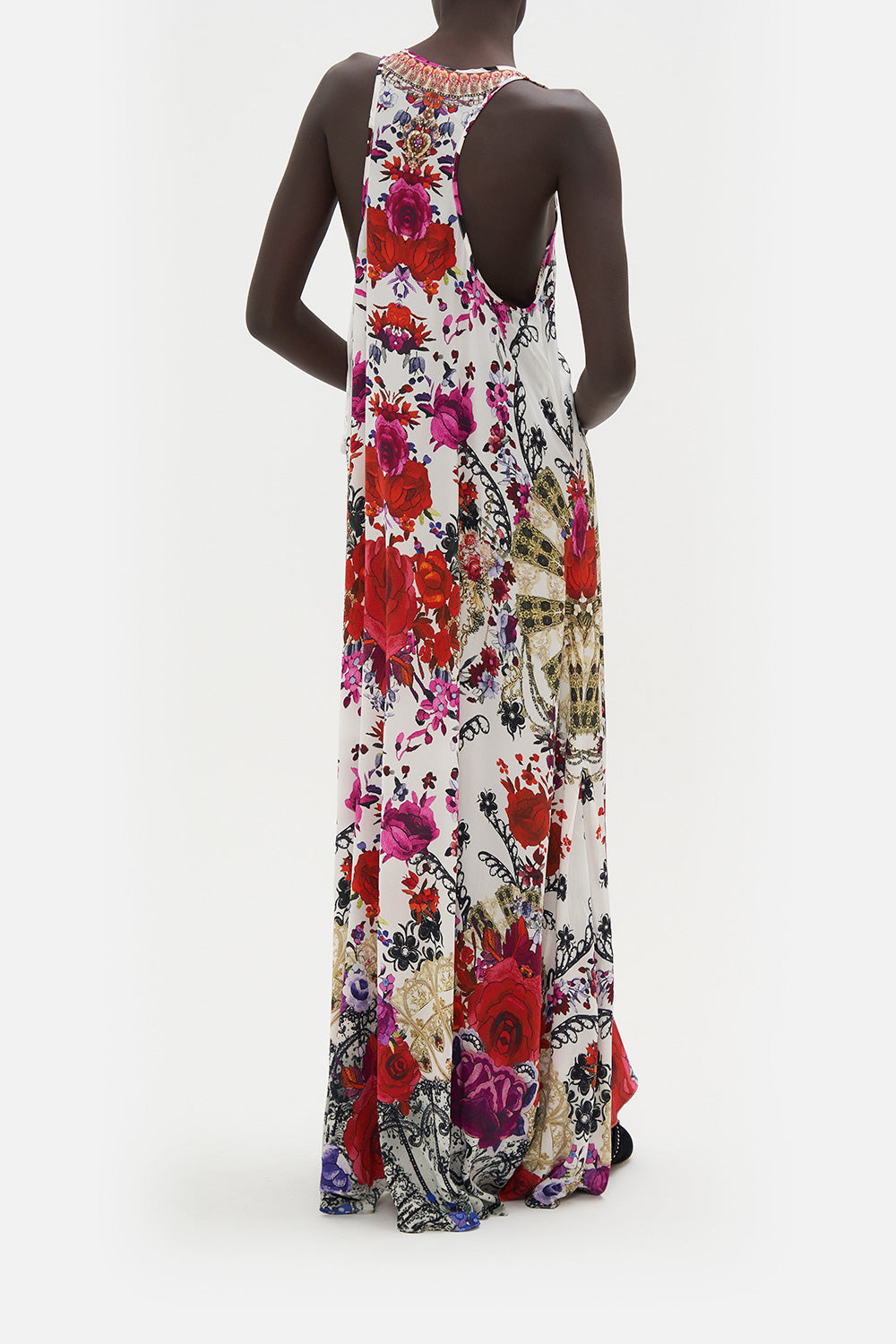 V NECK RACERBACK DRESS REIGN OF ROSES