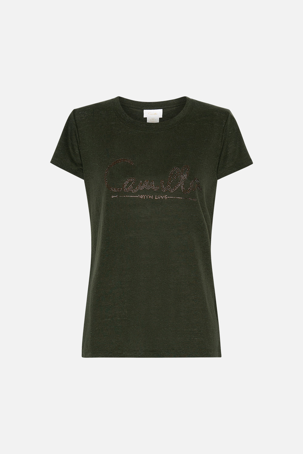 SLIM FIT ROUND NECK T-SHIRT PASSPORT TO PARADISE