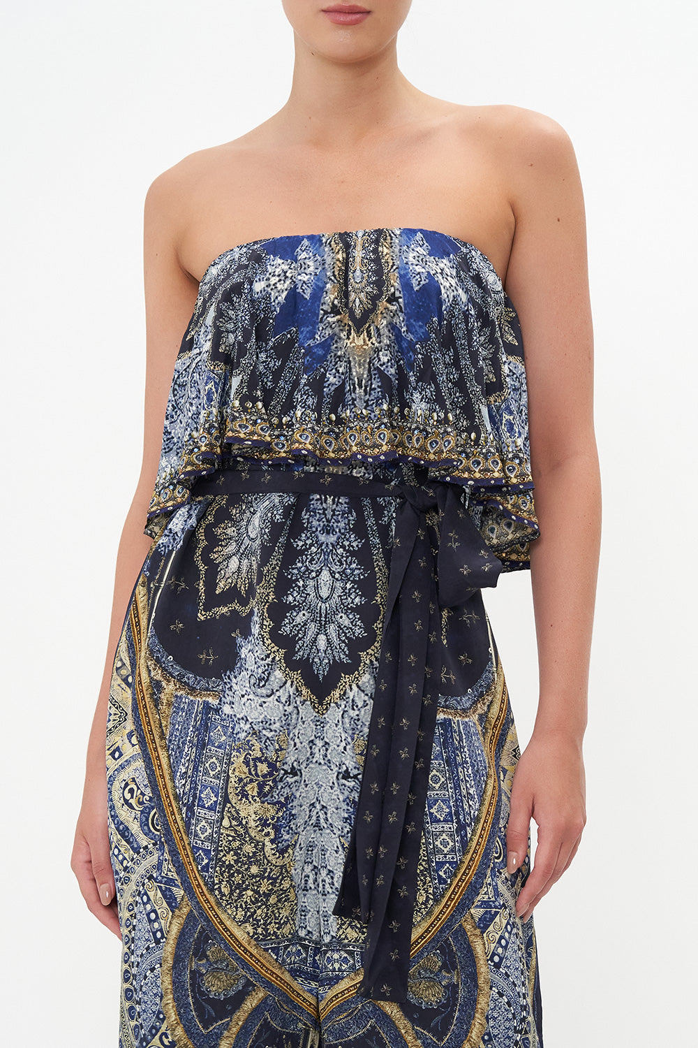 STRAPLESS JUMPSUIT WITH FRILL FOREVER FAMILY