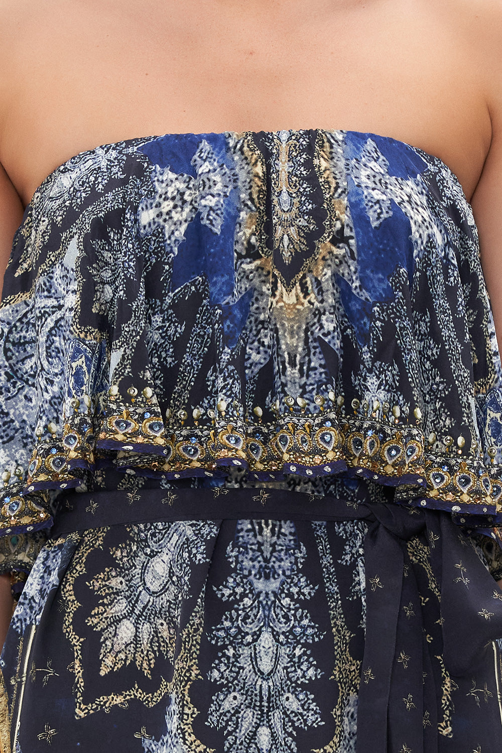 STRAPLESS JUMPSUIT WITH FRILL FOREVER FAMILY