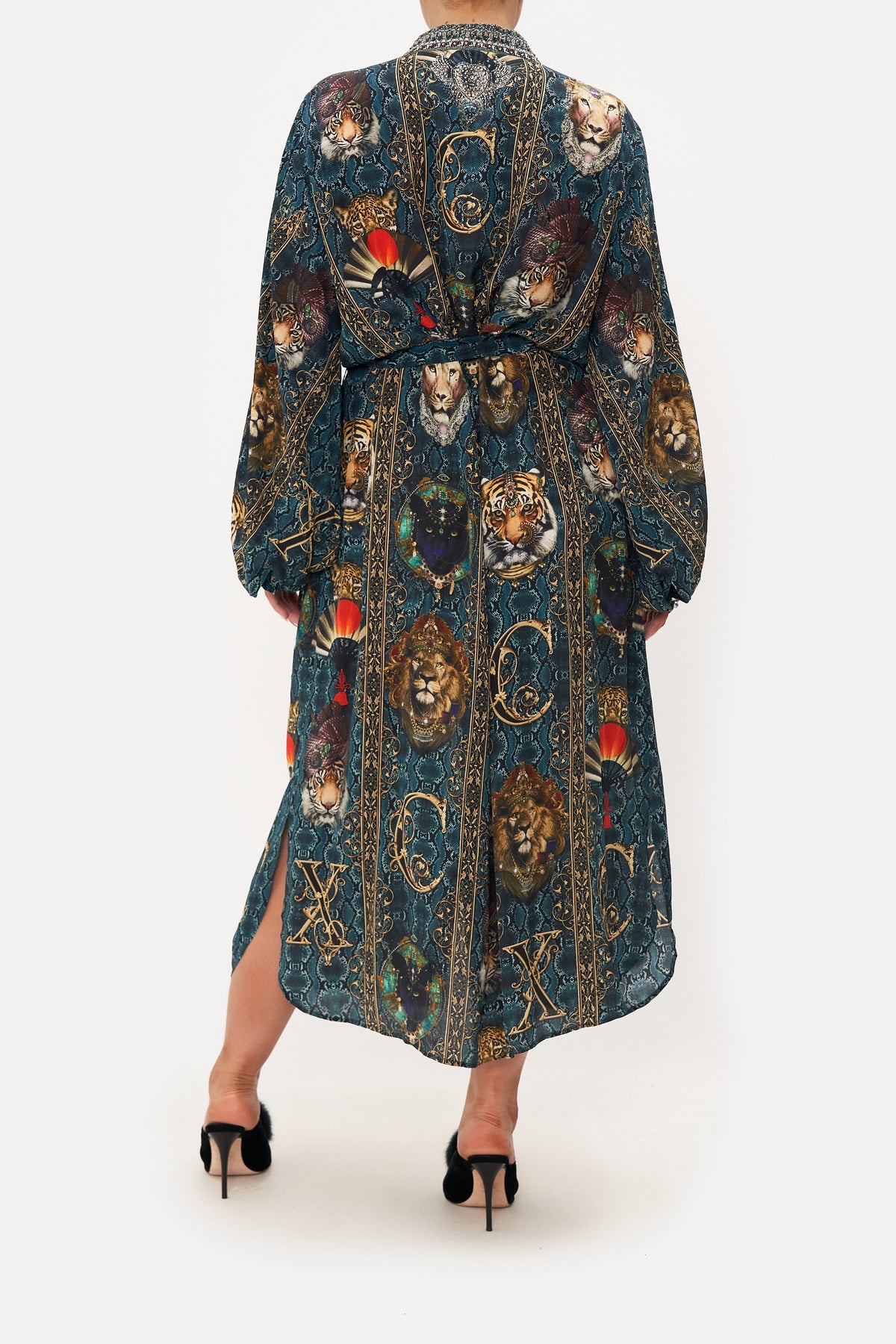 HIGH LOW MIDI SHIRT DRESS HEADS WILL ROLL