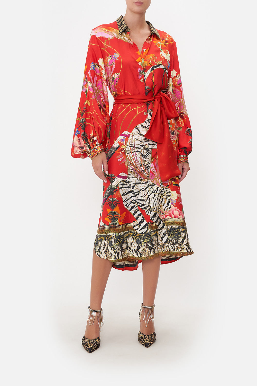 HIGH LOW MIDI SHIRT DRESS THE LEGEND OF ZIBA