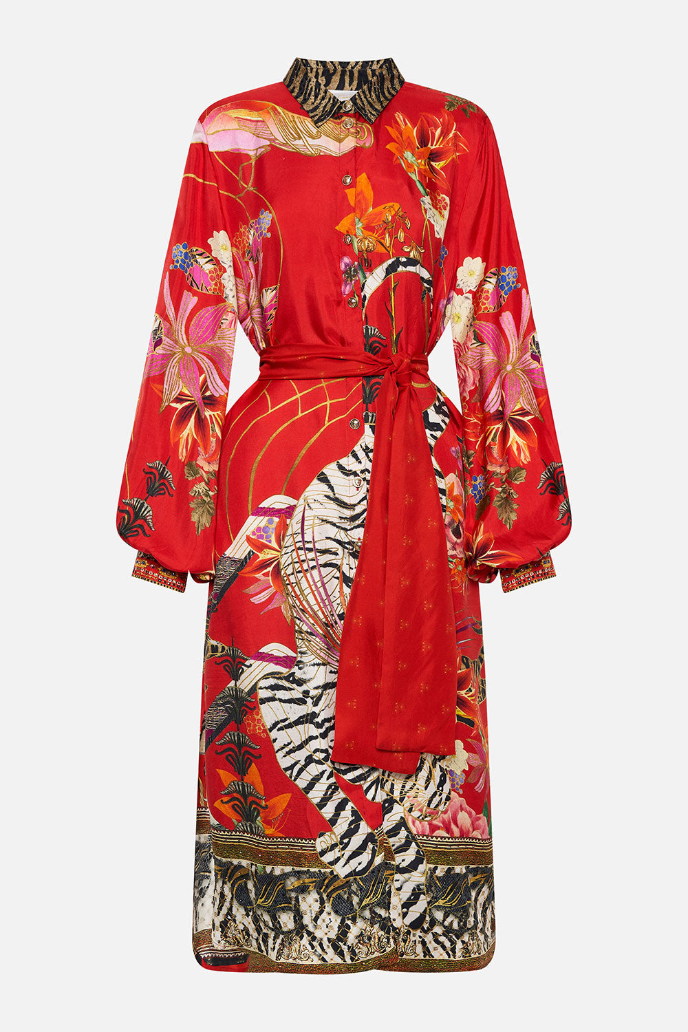 HIGH LOW MIDI SHIRT DRESS THE LEGEND OF ZIBA