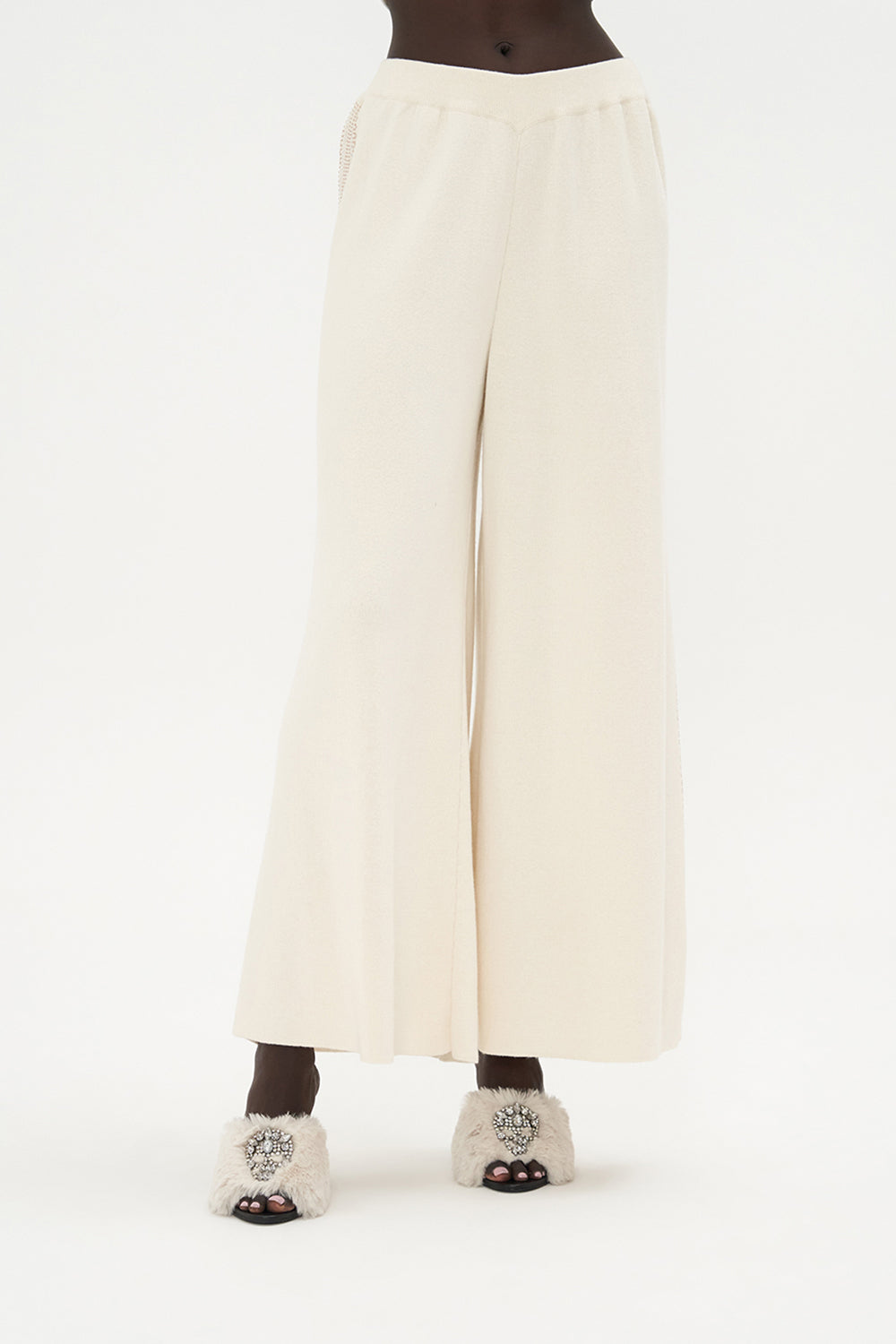 COTTON CASHMERE FLARE PANT CAT NAP