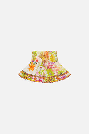 Kids Shirring Waist Skirt 12-14 How Does Your Garden Grow print by CAMILLA