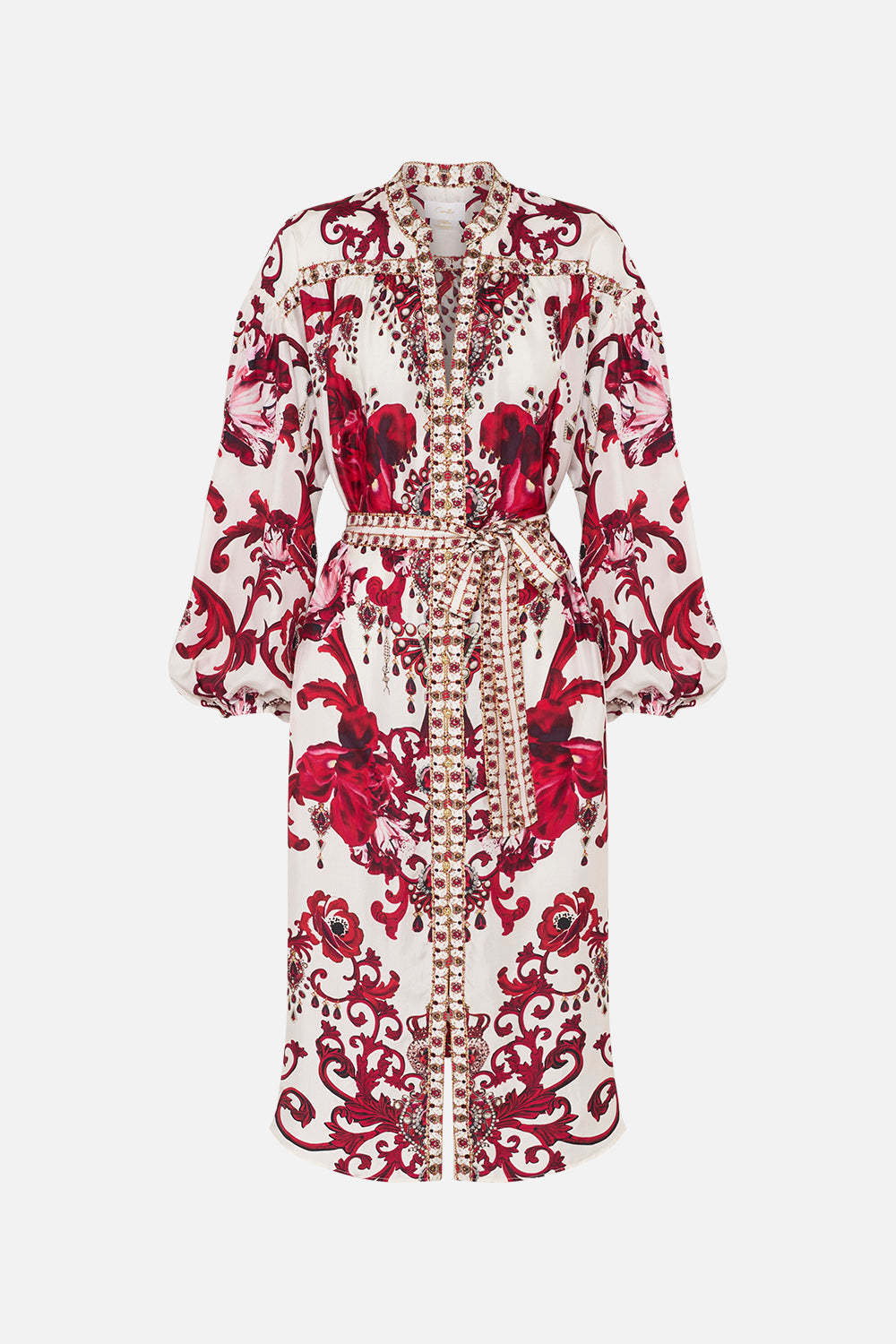 BLOUSON SLEEVE MIDI DRESS CROWN OF THORNS