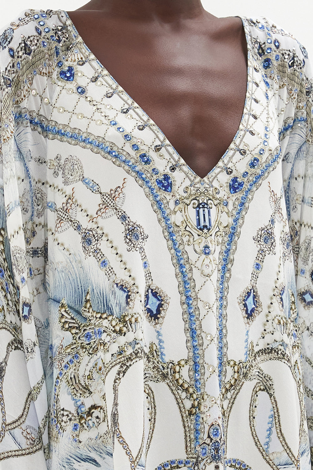 RAGLAN SLEEVE FLARED KAFTAN MOON AND BACK