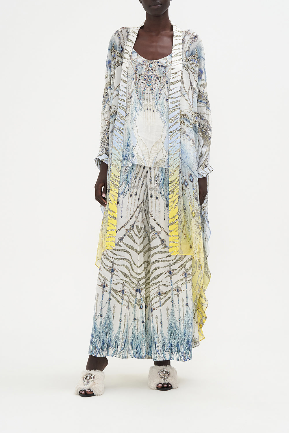 High Low Draped Layer Moon And Back print by CAMILLA