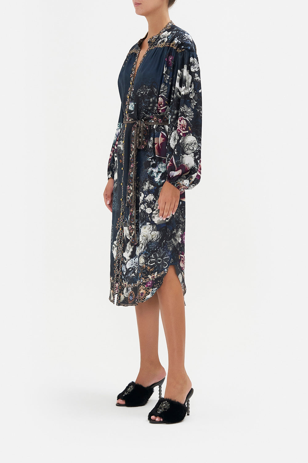 BLOUSON SLEEVE MIDI DRESS NOT A WALLFLOWER