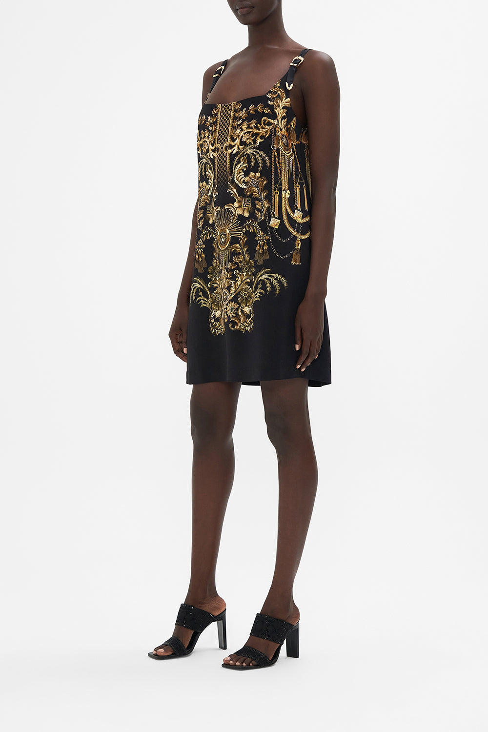 SQUARE NECK SHIFT DRESS THE NIGHT IS NOIR