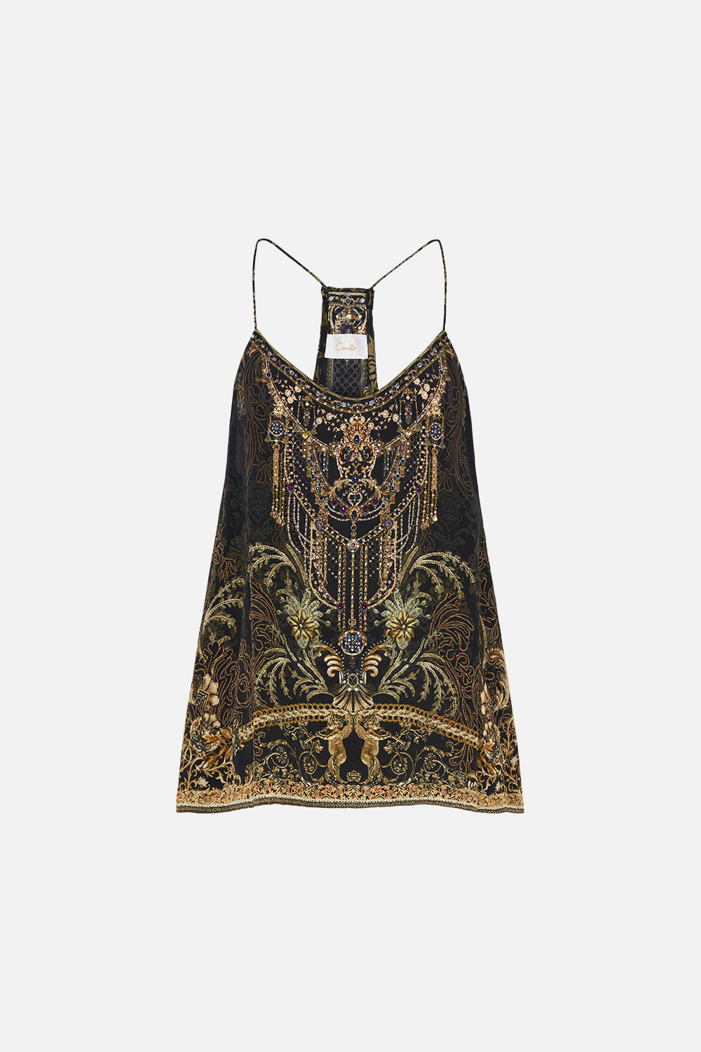 T BACK SHOESTRING TOP THE NIGHT IS NOIR