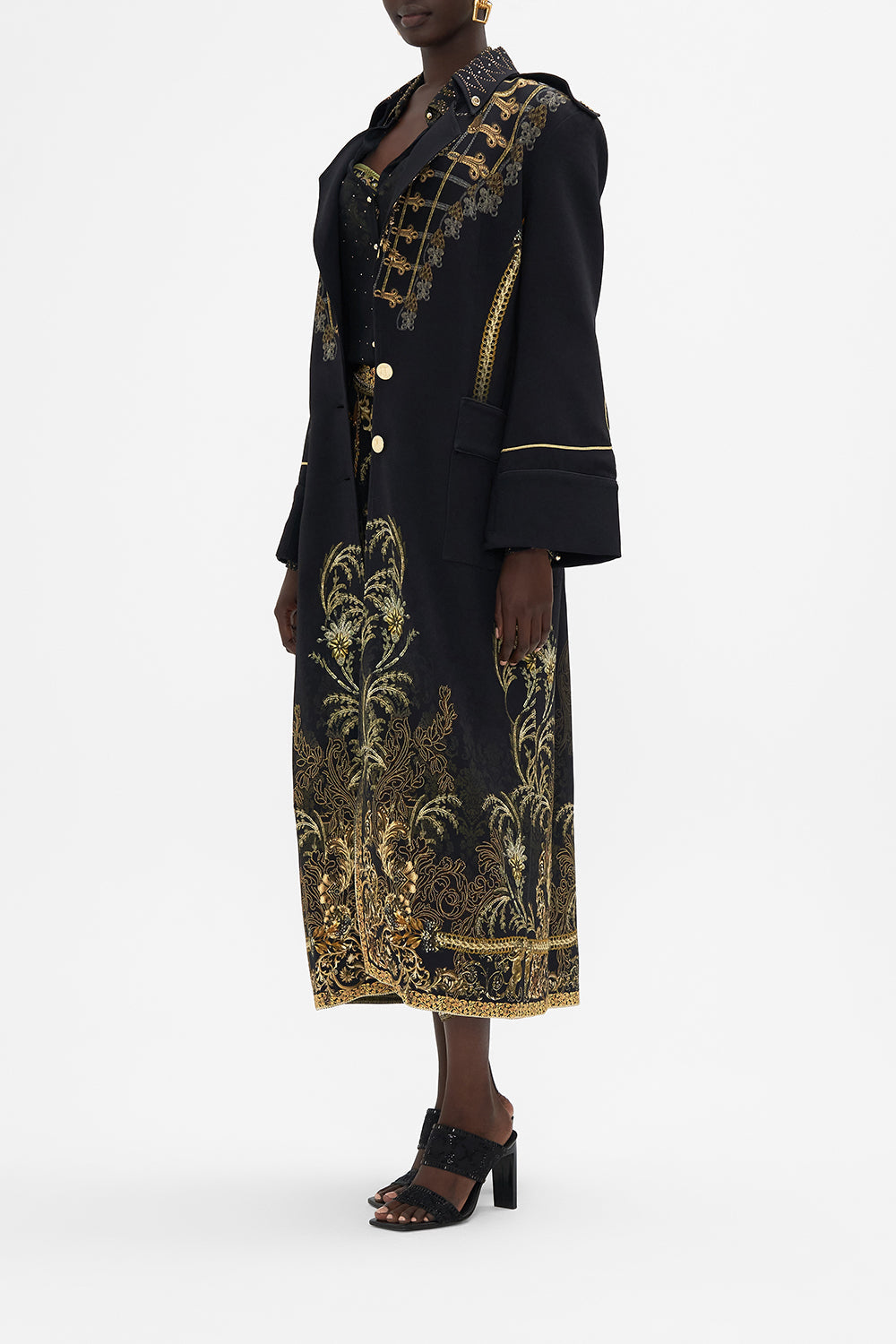 LONG MILITARY COAT THE NIGHT IS NOIR