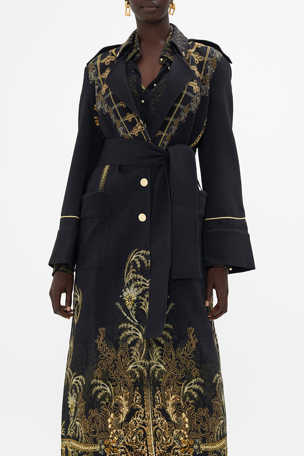 LONG MILITARY COAT THE NIGHT IS NOIR