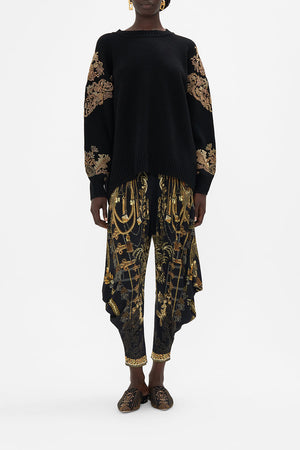 Crew Neck Cocoon Jumper The Night Is Noir print by CAMILLA