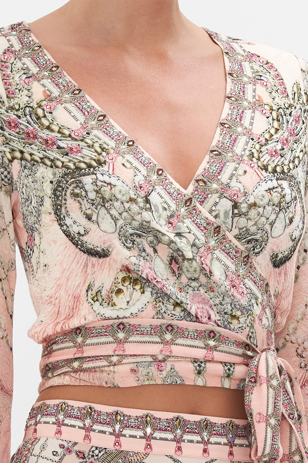 LONG SLEEVE WRAP TOP STARSHIP SISTAS