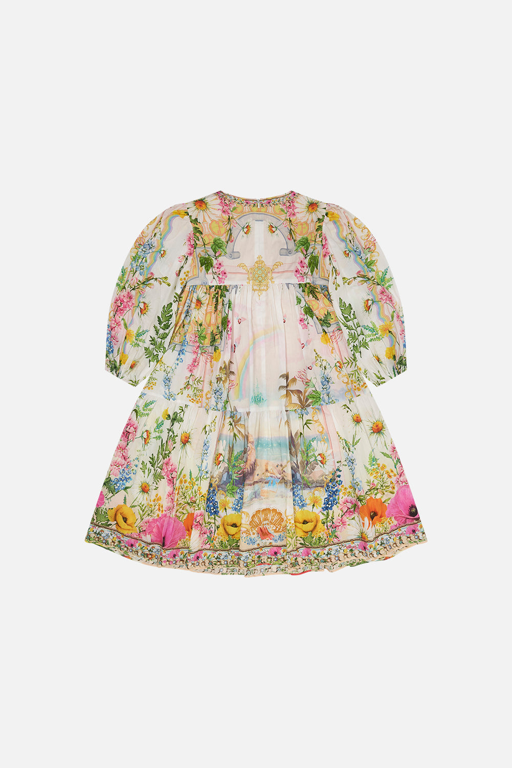 KIDS TIERED MIDI DRESS WITH 3/4 BLOUSON SLEEVE  4-10 DELIRIUM DAYS