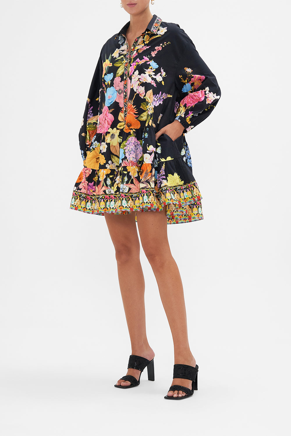 TIERED SHIRT DRESS DIVINE DIVINITY