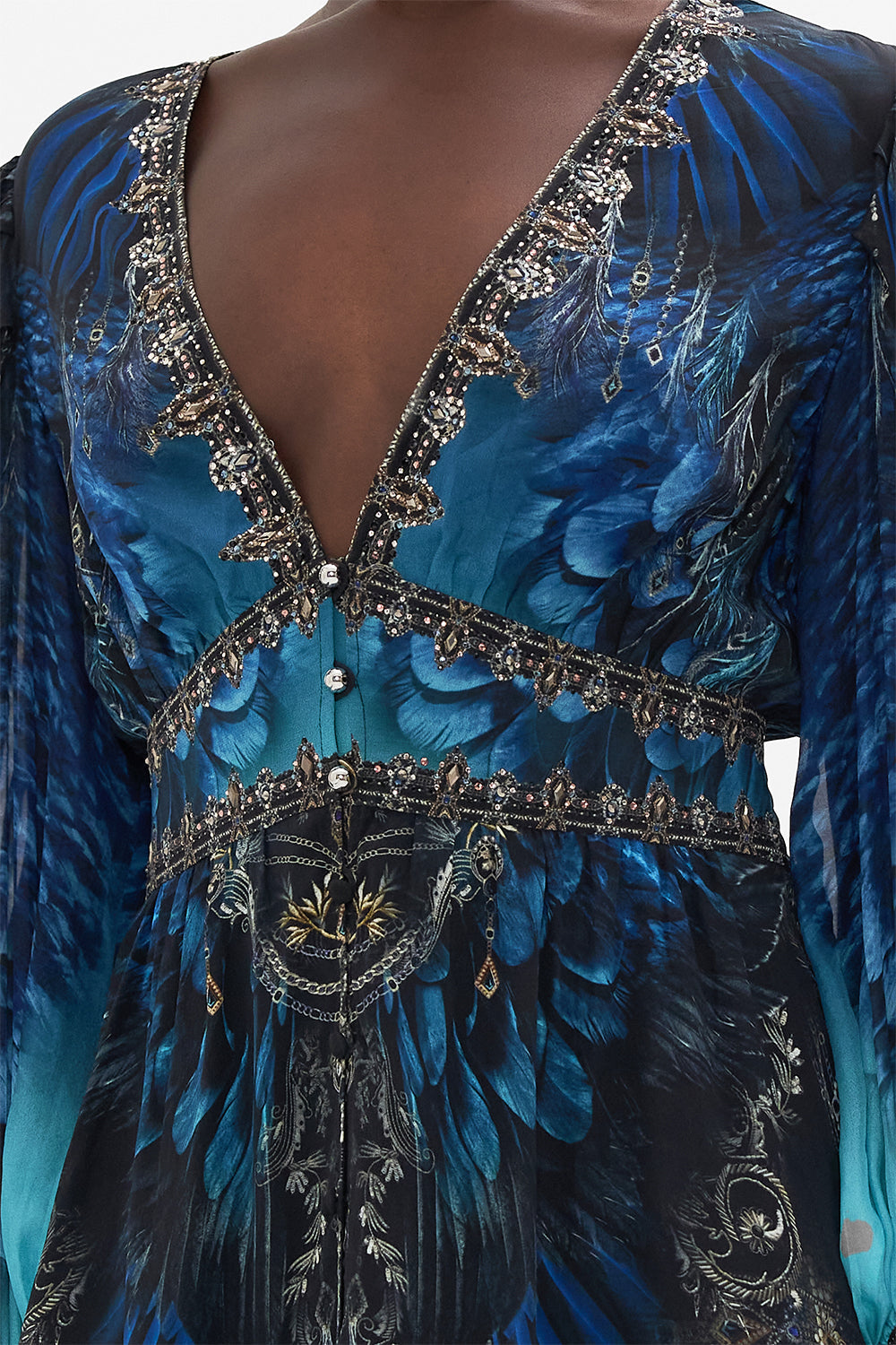 BUTTON FRONT FRILL DRESS DANCE WITH THE DUKE
