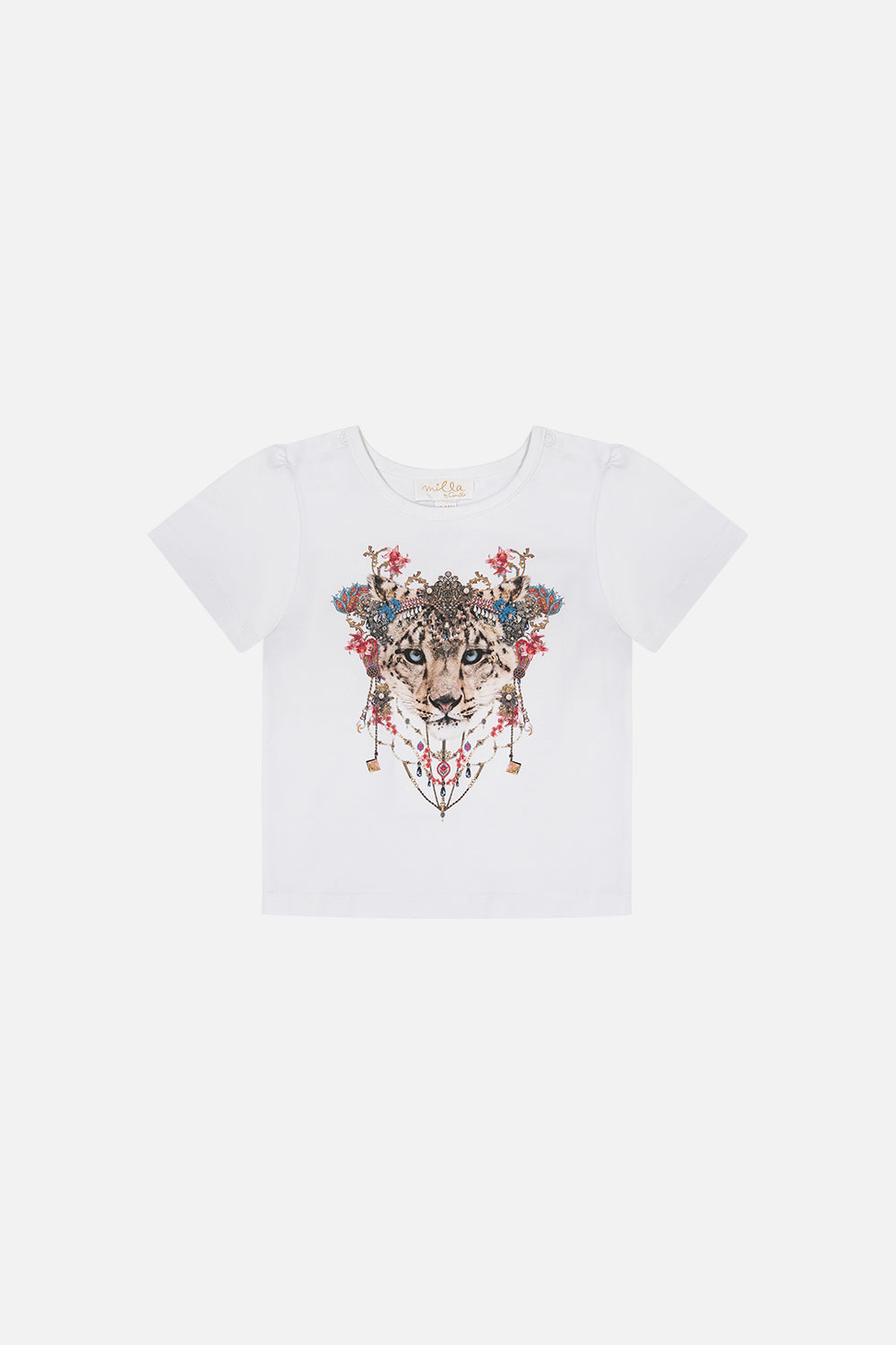 Babies Short Sleeve Tee Queen Atlantis print by CAMILLA