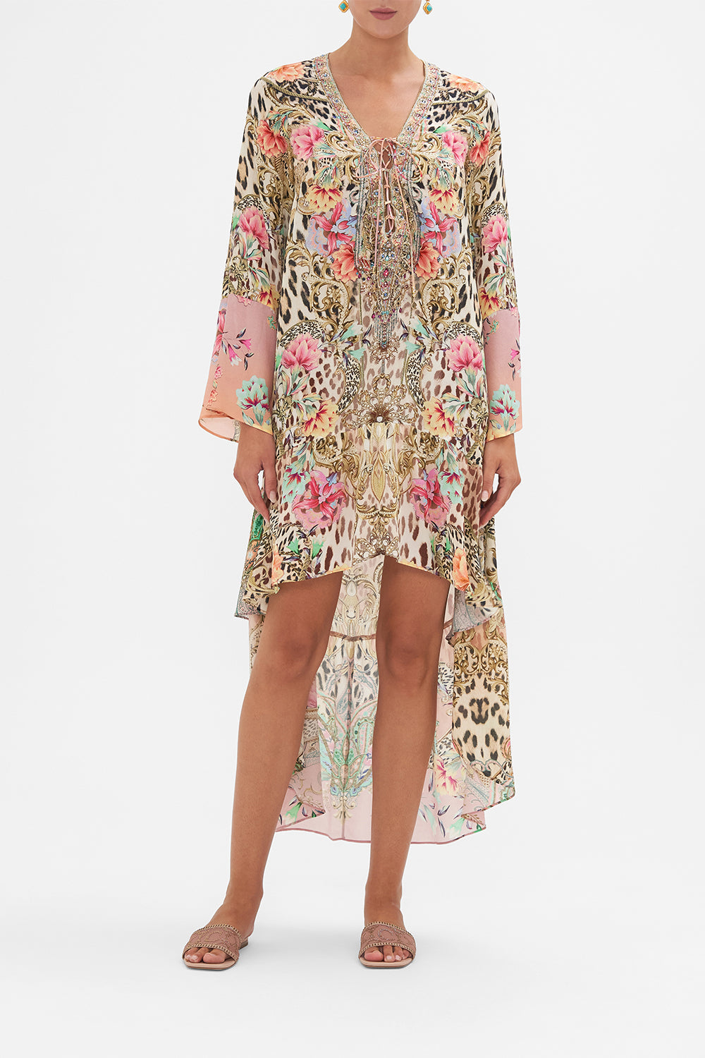 Short Dress With High Low Hem Queen Atlantis print by CAMILLA