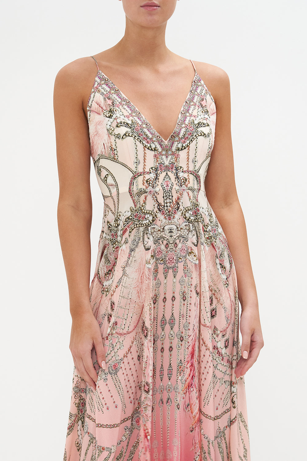 ROULEAUX STRAP V-NECK MIDI DRESS STARSHIP SISTAS