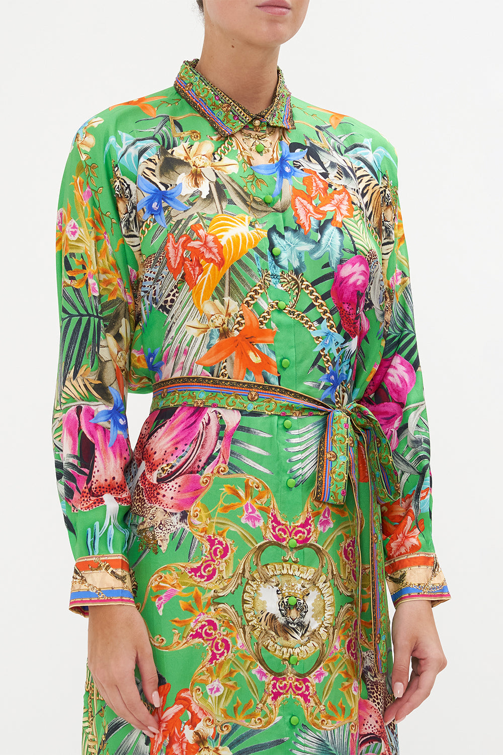 COLLARED BUTTON THROUGH DRESS CURIOUS AND CURIOUSER