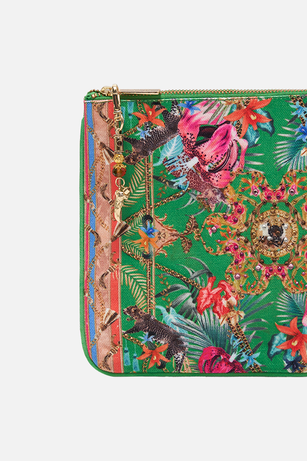 SMALL CANVAS CLUTCH CURIOUS AND CURIOUSER