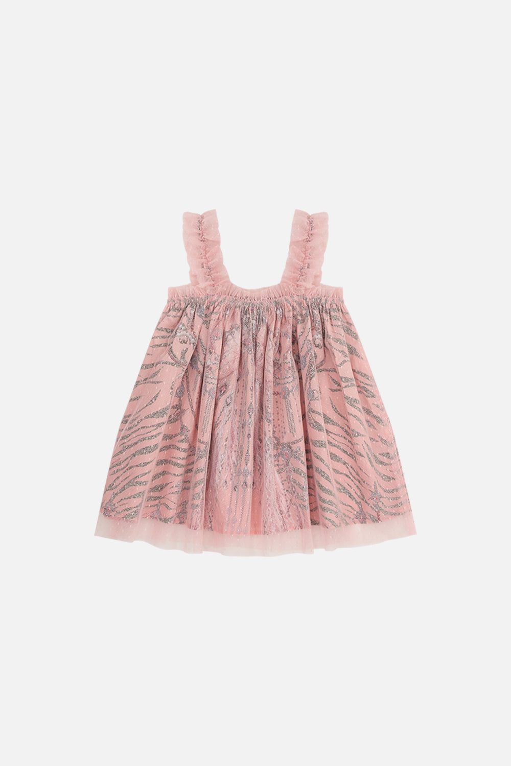 BABIES RUFFLE TENT DRESS WITH TULLE LAYER STARSHIP SISTAS