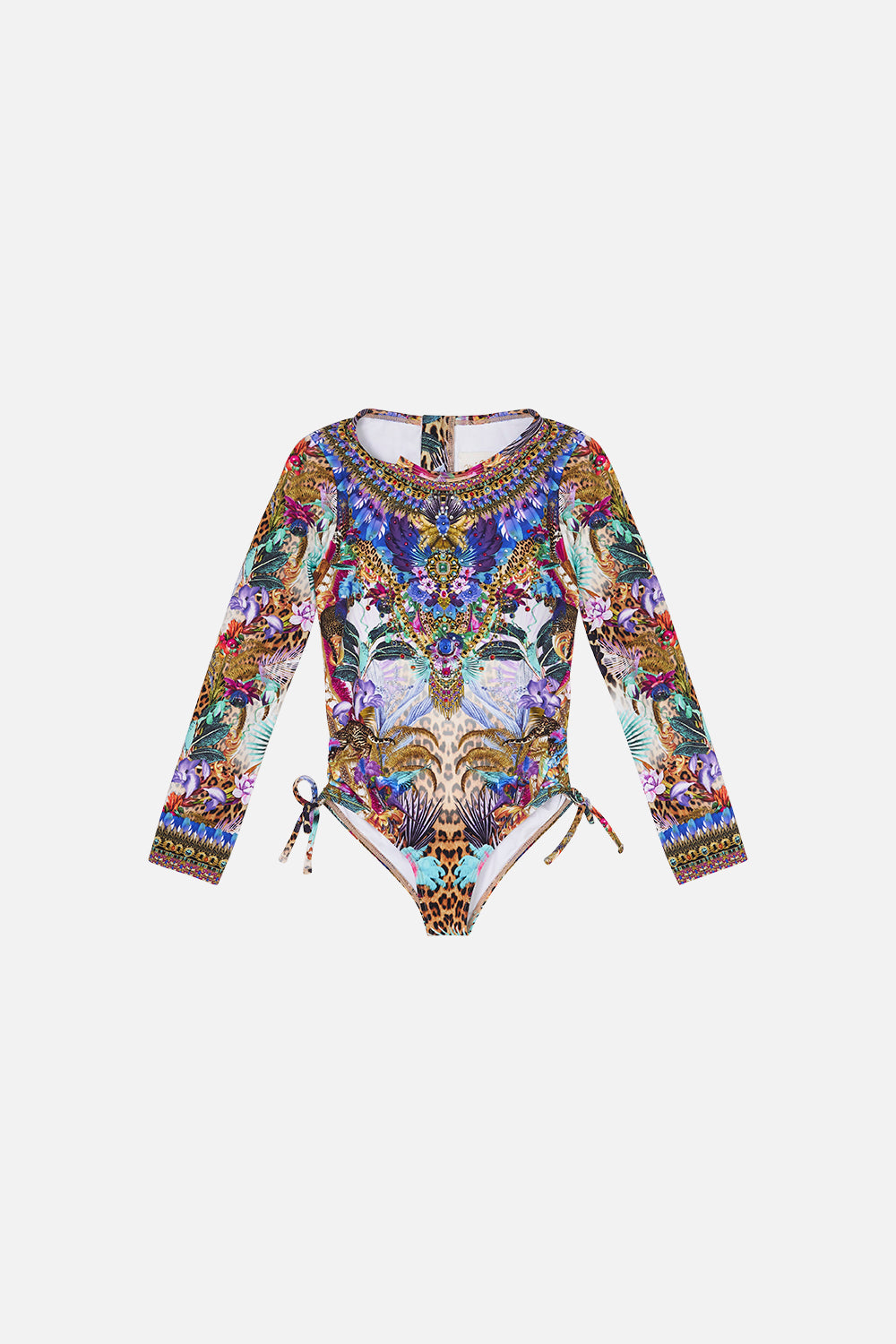 Kids Ruched Side Paddlesuit 12-14 Merry Go Round print by CAMILLA