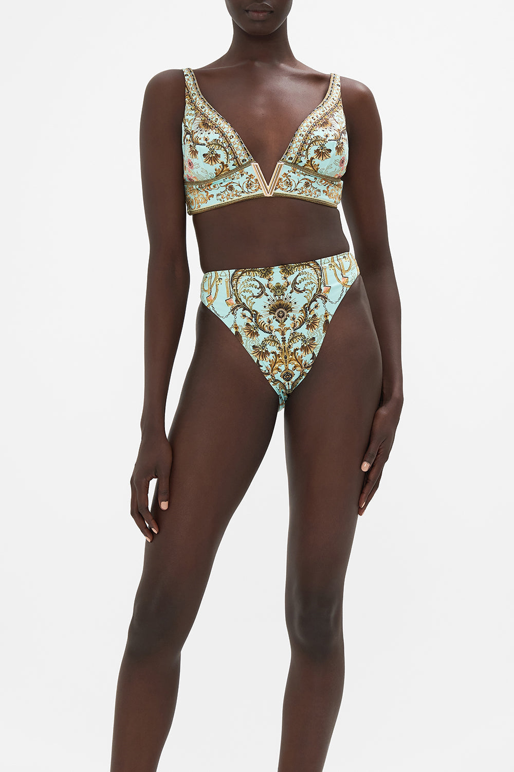 V NECK HARDWARE BRA ADIEU YESTERDAY