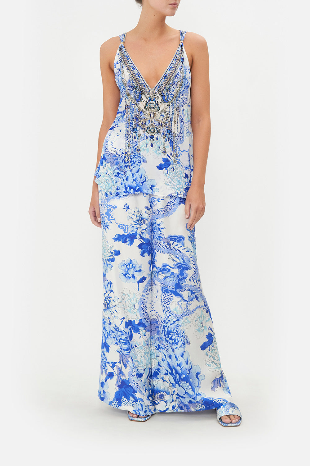 TANK TOP WITH STRAP BEAD DETAIL HEART OF A DRAGON