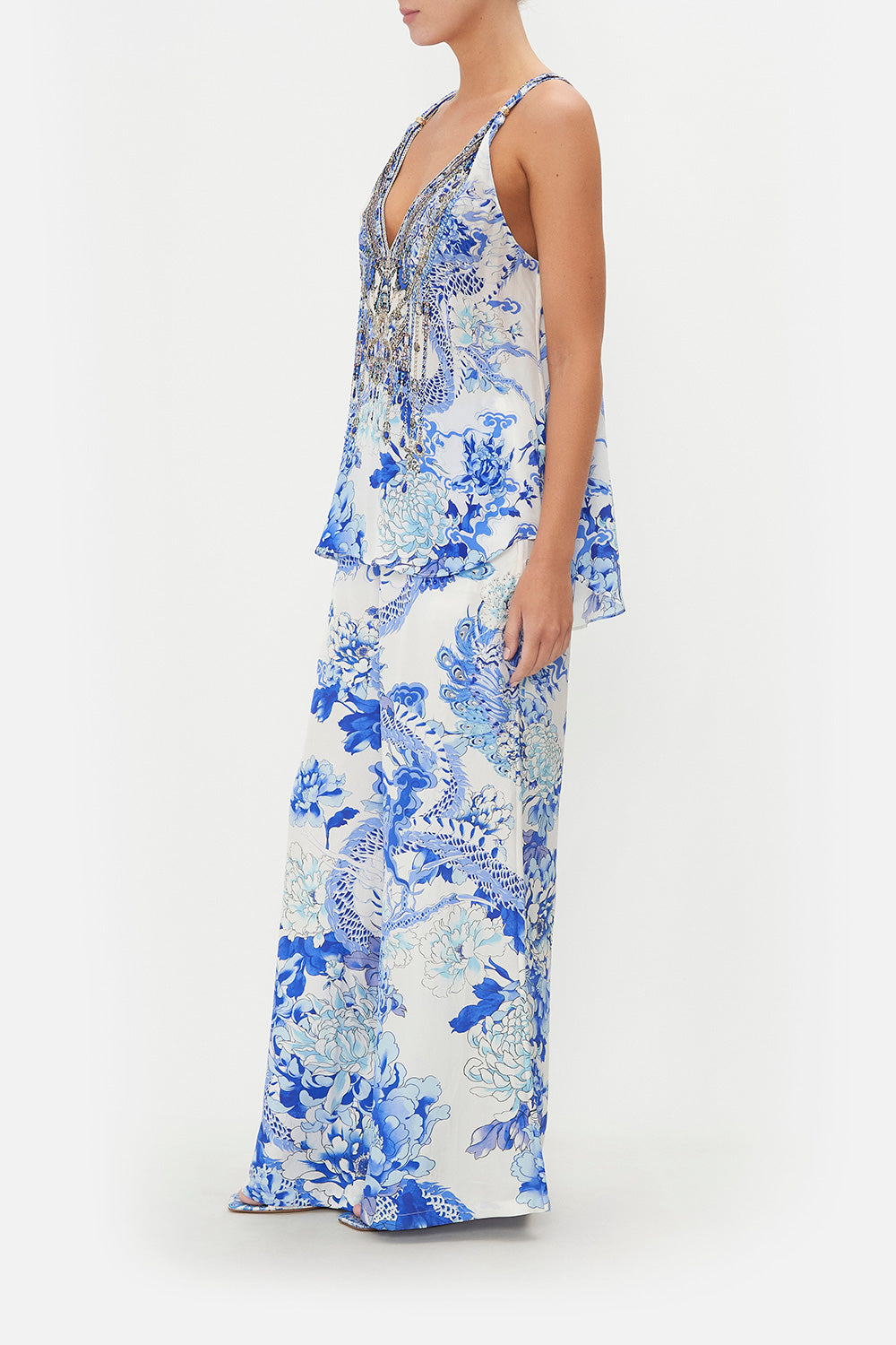 TANK TOP WITH STRAP BEAD DETAIL HEART OF A DRAGON