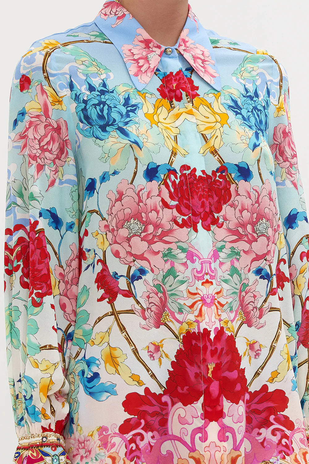 CURVED COLLAR BLOUSE GO STAG