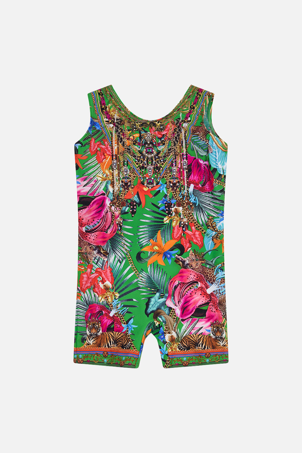 Kids Short Leg Catsuit 12-14 Curious And Curiouser print by CAMILLA