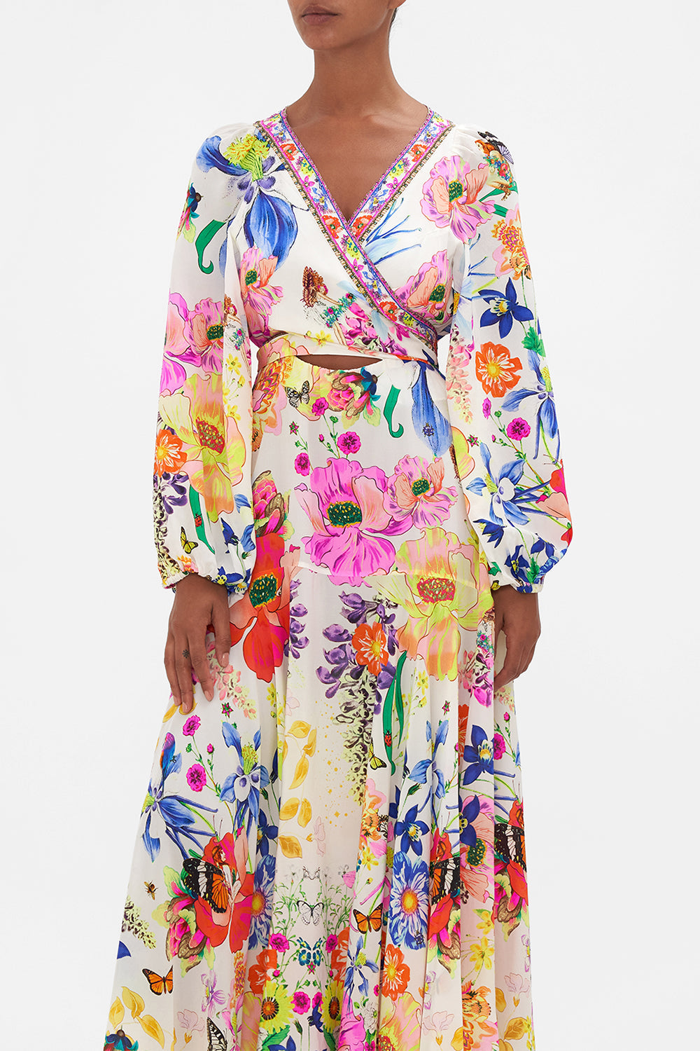 WRAP TIE DRESS WITH BLOUSON SLEEVE FAIRY GANG