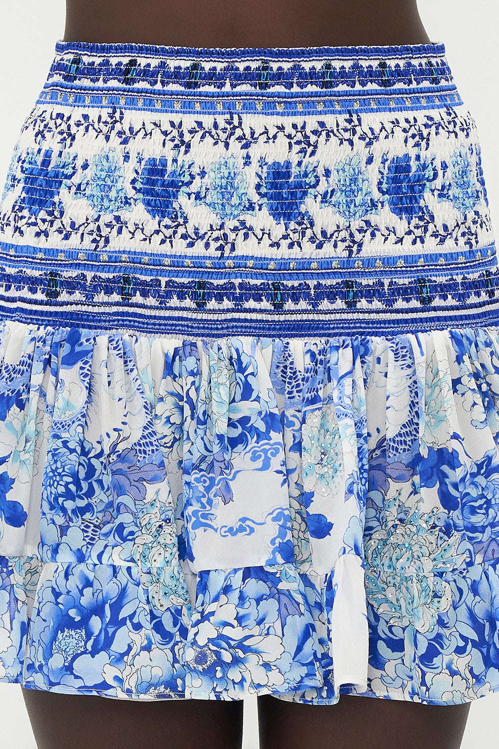 SHORT SHIRRED SKIRT HEART OF A DRAGON