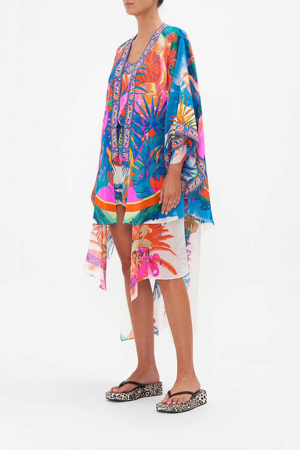 Kimono With Long Underlayer, Flamenco Flamingo