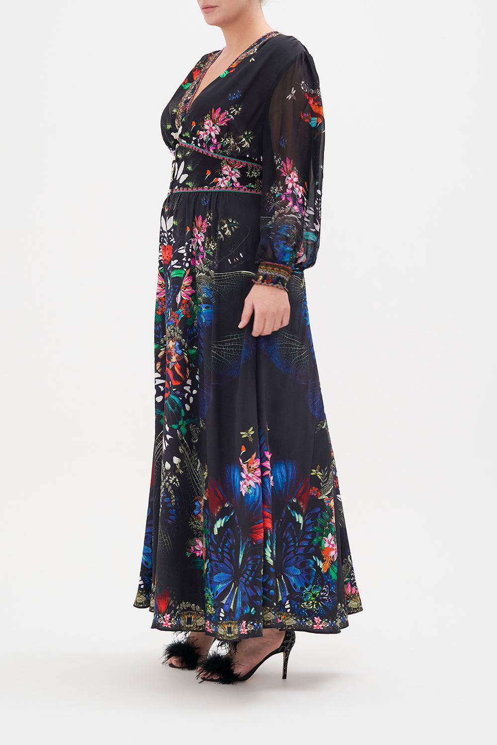 BUTTON DRESS WITH SHAPED WAISTBAND FLUTTER BY