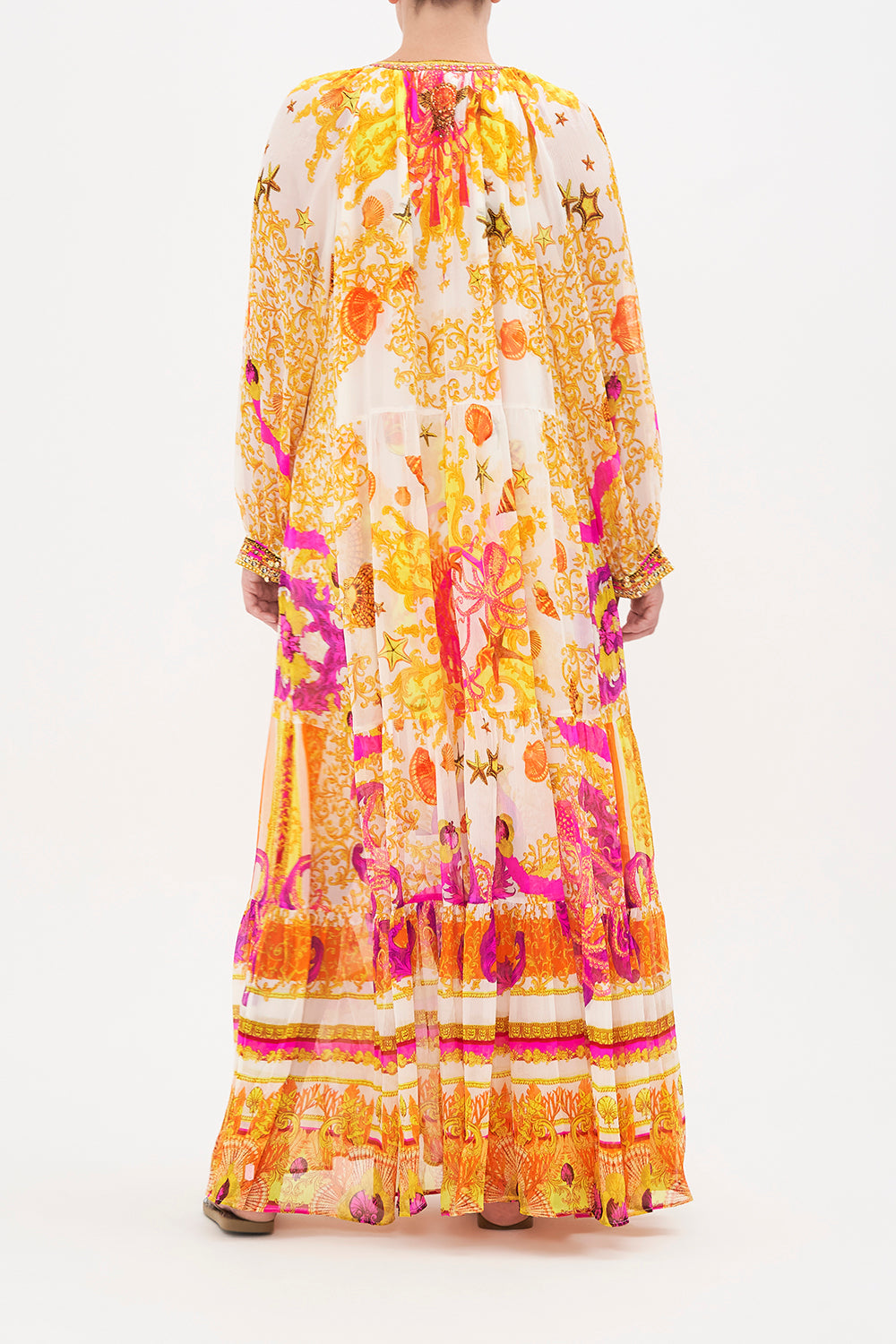 LONG GATHERED PANEL DRESS SQUID SQUAD