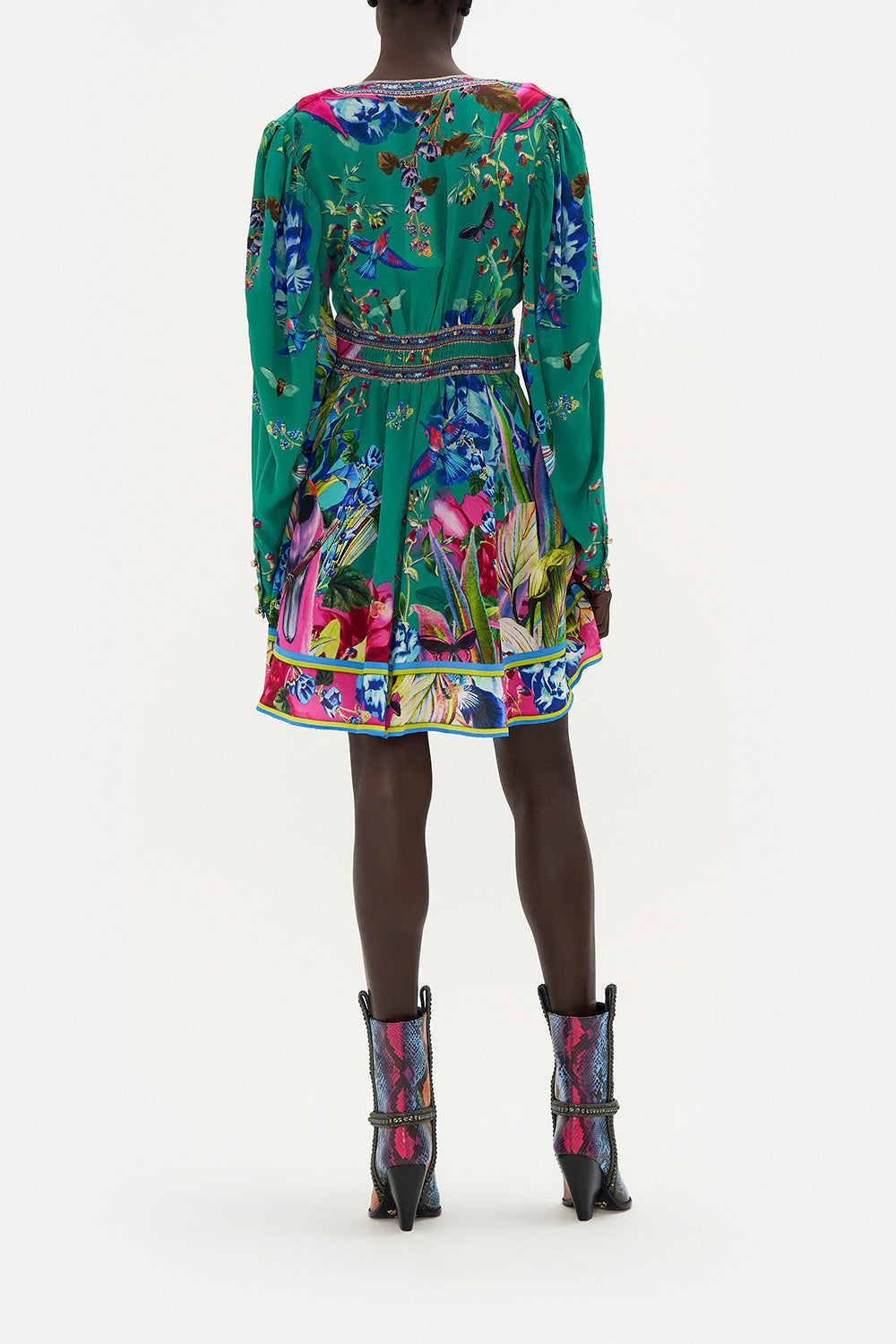 DROP SLEEVE DRESS WITH WAISTBAND RUN FROM PARADISE