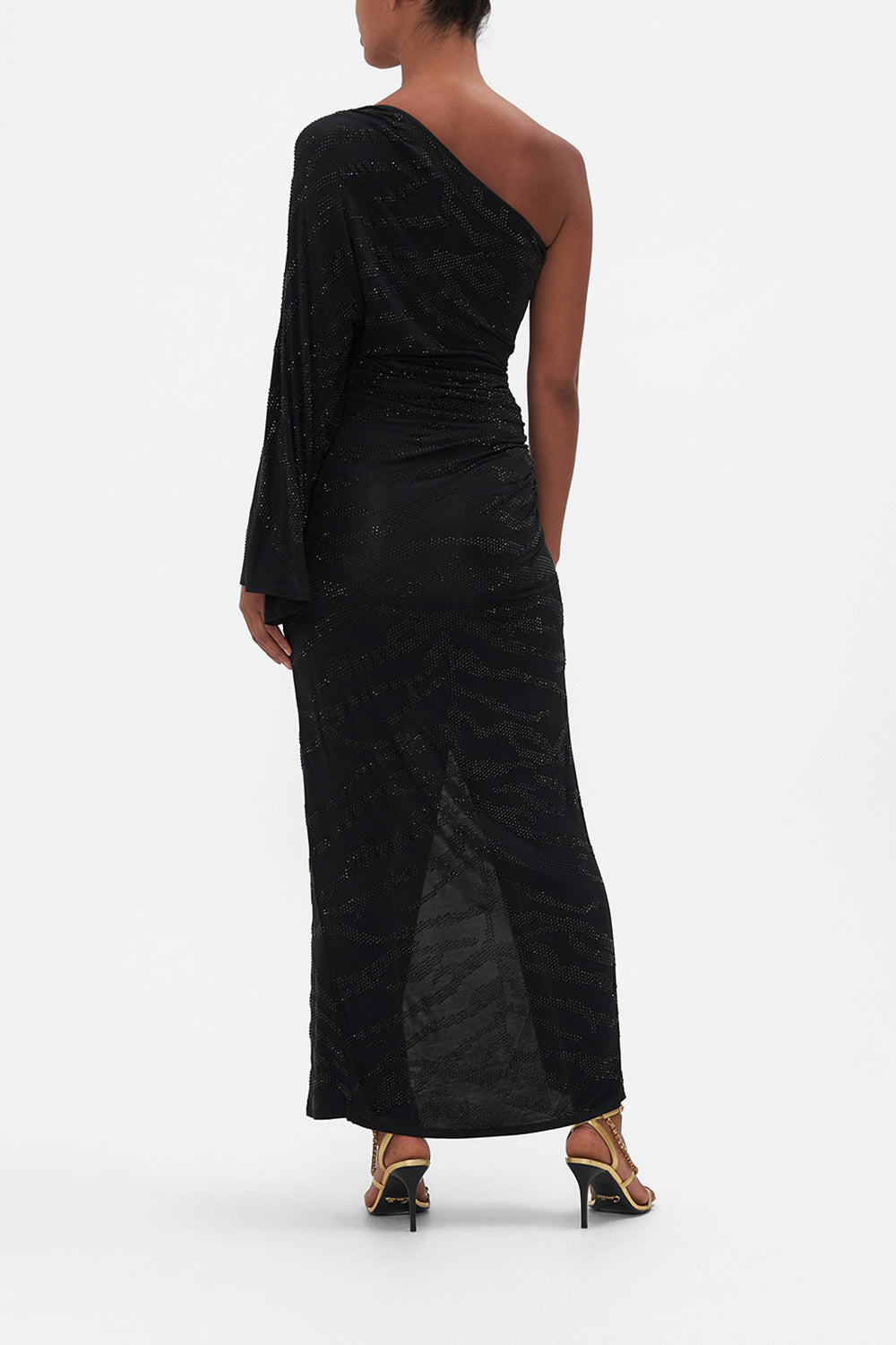 ONE SHOULDER JERSEY DRESS TAME MY TIGER