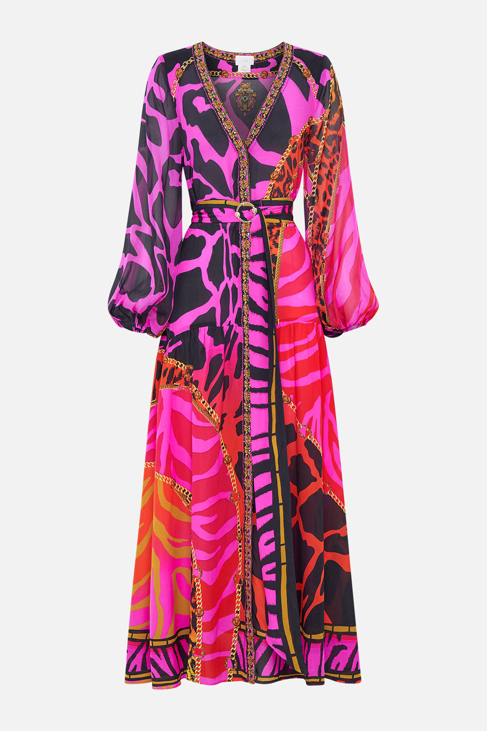 V NECK DRESS WITH BELT ALWAYS CHANGE YOUR SPOTS