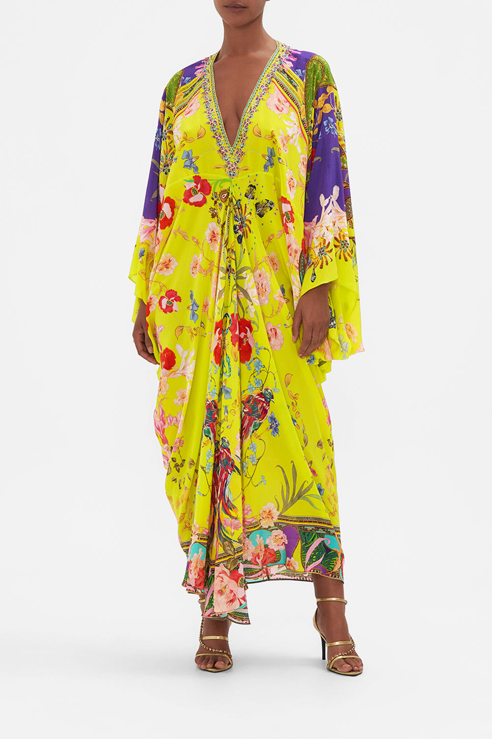 T SHAPE LONG KAFTAN PEACOCK PROUD