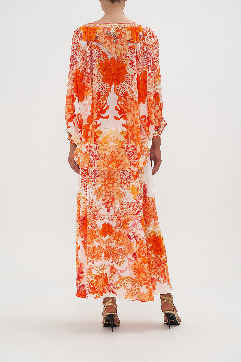 RAGLAN SLEEVE BLOUSE WITH CUFF DRAGON MOTHER