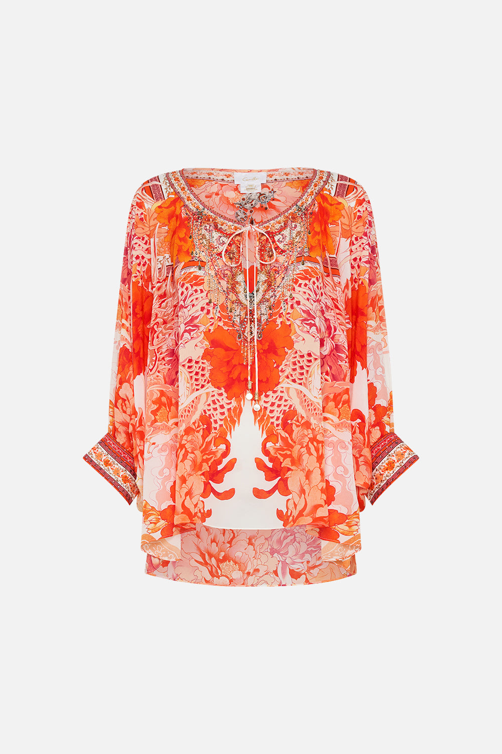 RAGLAN SLEEVE BLOUSE WITH CUFF DRAGON MOTHER