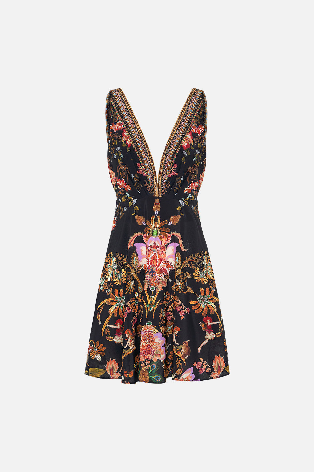 PLUNGE NECK MINI DRESS TO CATCH A SPIDER