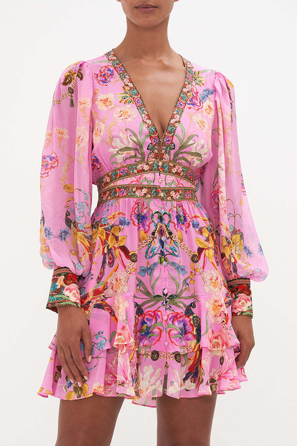 BUTTON FRONT FRILL DRESS LOOK AT ME